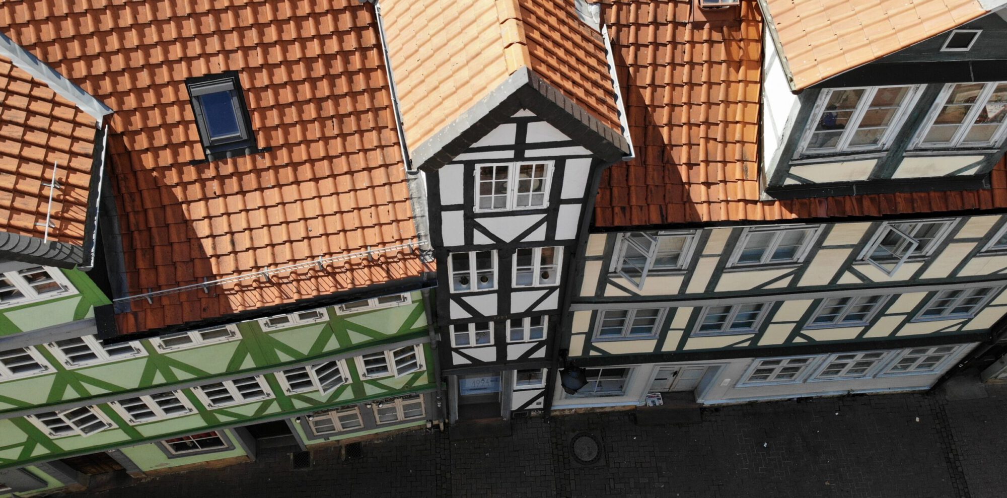 Das schmale Haus Luftaufnahme